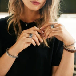 Buddha To Buddha Chain Small Sterling Silver Size 18 Ring 541 -Fashion Watch Shop 001J025410118 4 51145 15193.1597697765