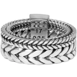 Buddha To Buddha Barbara Double Silver Size 18 Ring 609 -Fashion Watch Shop 001J026090118 2 95897 63283.1597697776