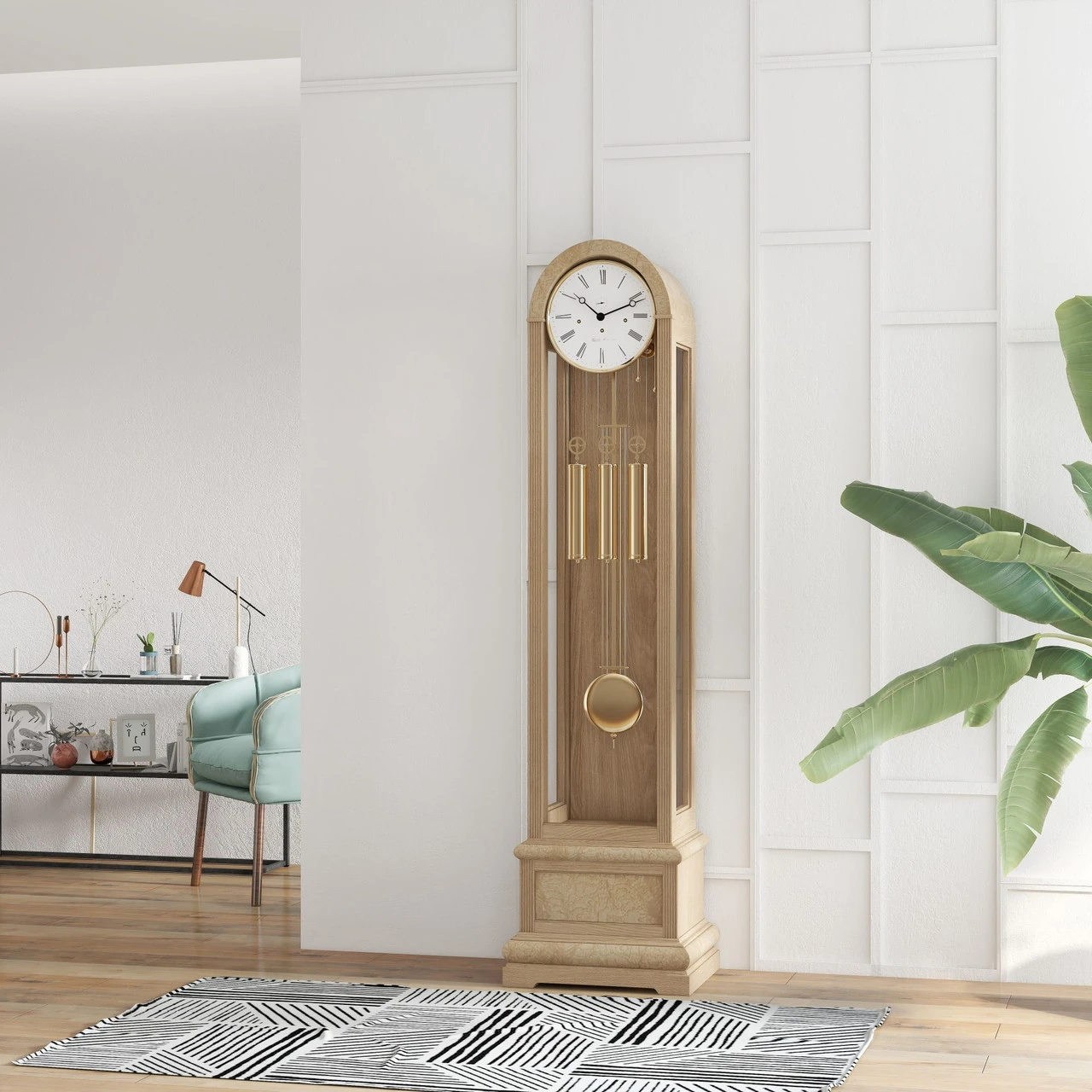 Hermle Mechanical 8-Day Cable Driven Westminster Oak Grandfather Clock 01087-050461 3 Hermle Mechanical 8-Day Cable Driven Westminster Oak Grandfather Clock 01087-050461 - Image 3