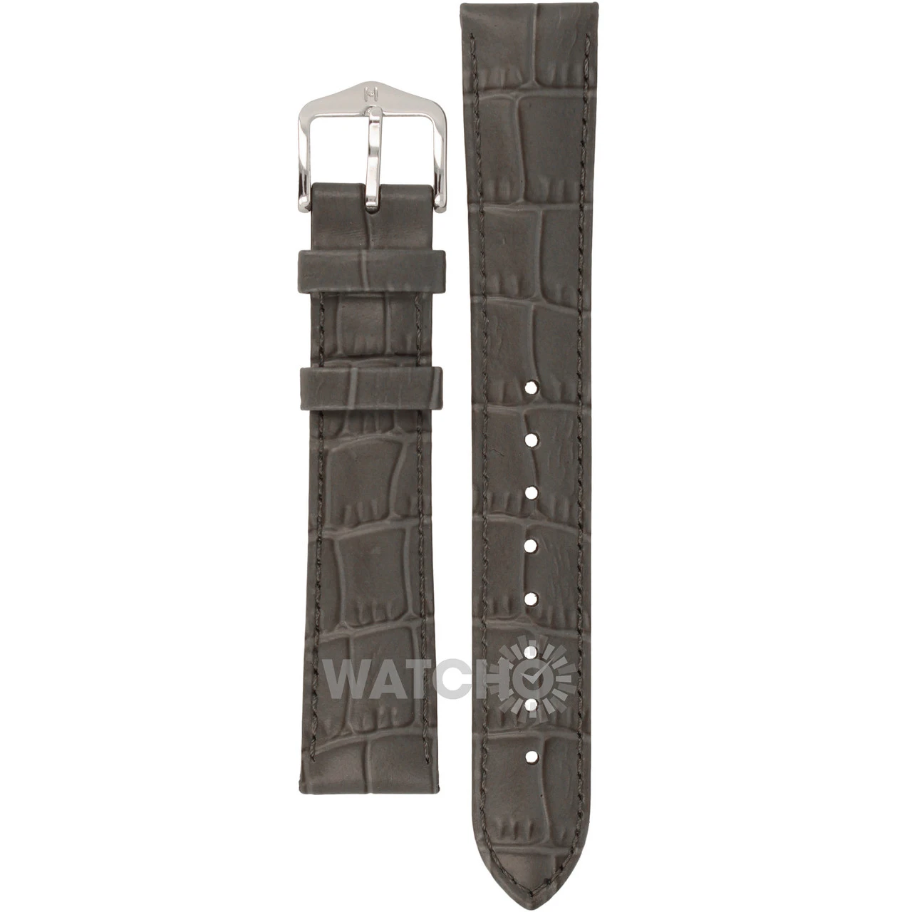 Hirsch Louisianalook Replacement Watch Strap Grey Alligator Embossed Leather 20mm With Free Connecting Pins 1 Hirsch Louisianalook Replacement Watch Strap Grey Alligator Embossed Leather 20mm With Free Connecting Pins