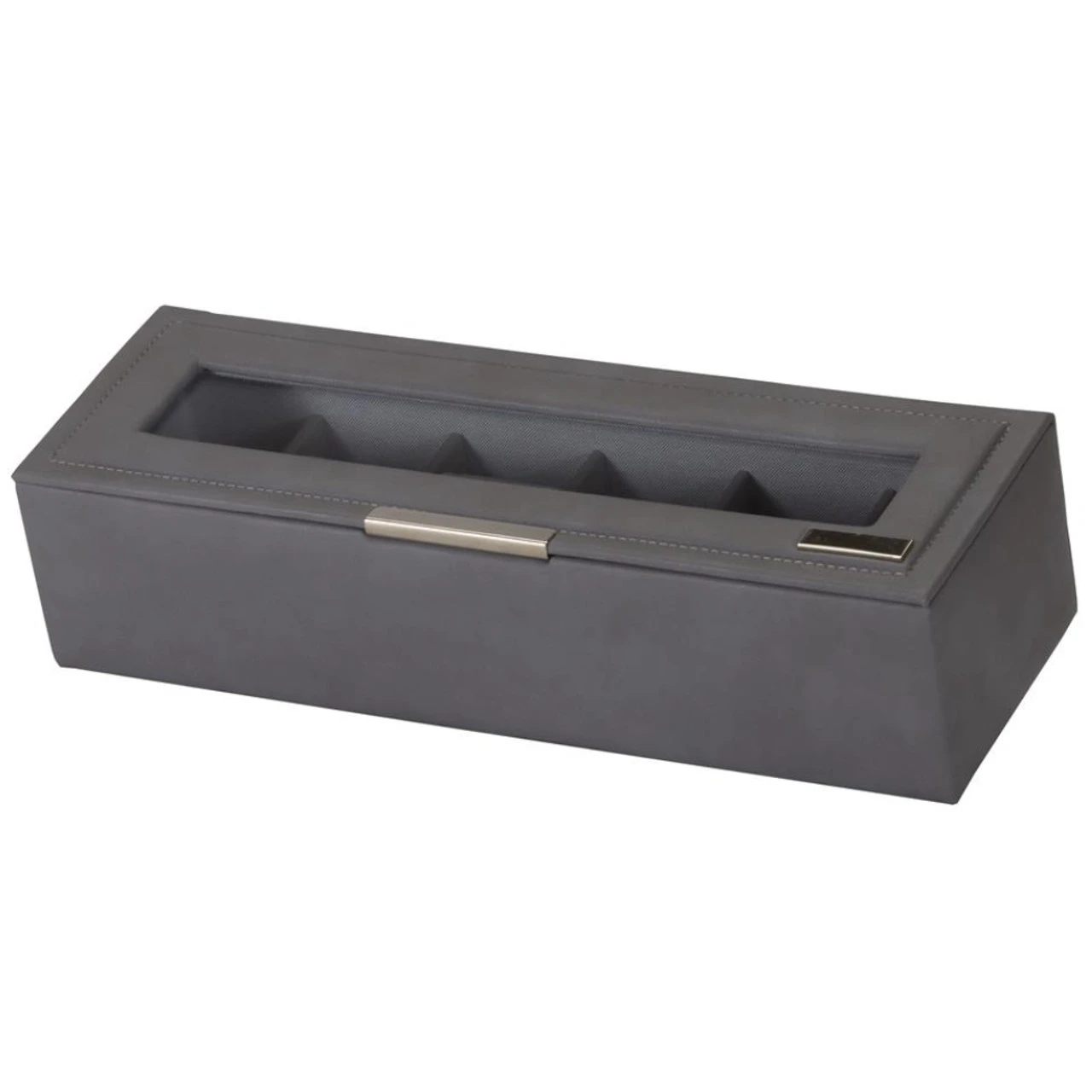 Mele And Co Sam 6 Piece Watch Box Bonded Leather In Stone Grey 1579
