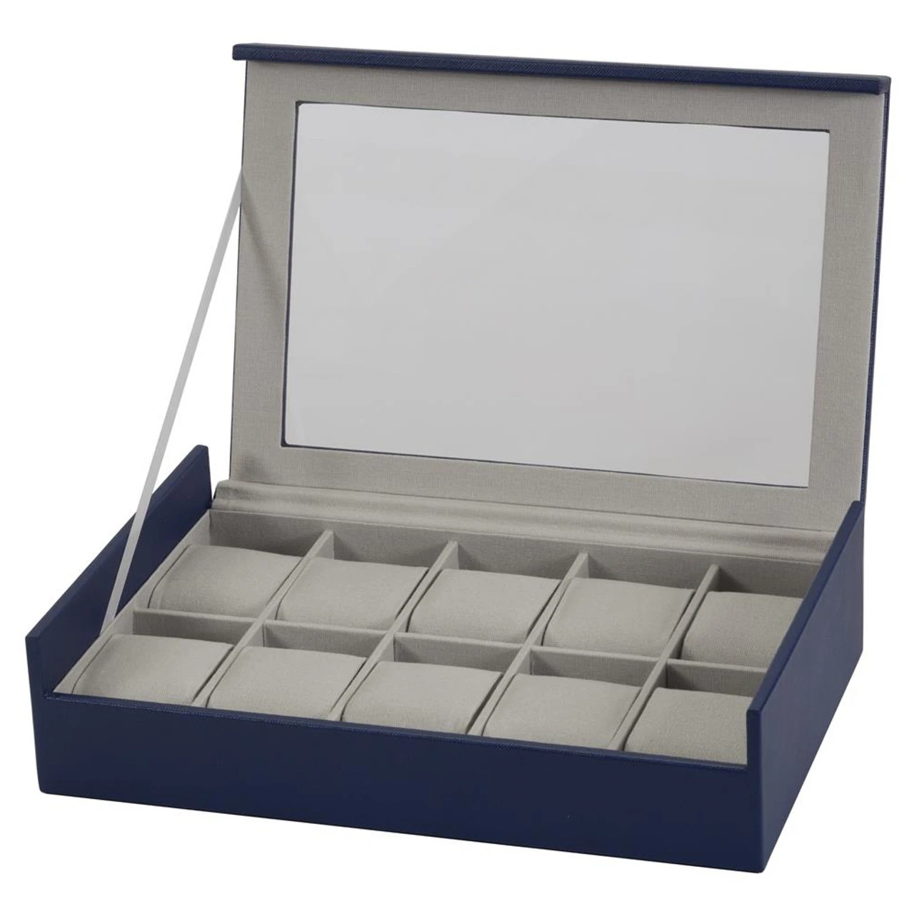 Mele And Co Jarred 10 Piece Watch Box Bonded Leather In Blue 1585 2 Mele And Co Jarred 10 Piece Watch Box Bonded Leather In Blue 1585 - Image 2