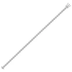 18ct White Gold 3ct Rub-over Diamond Line Bracelet P7021804300