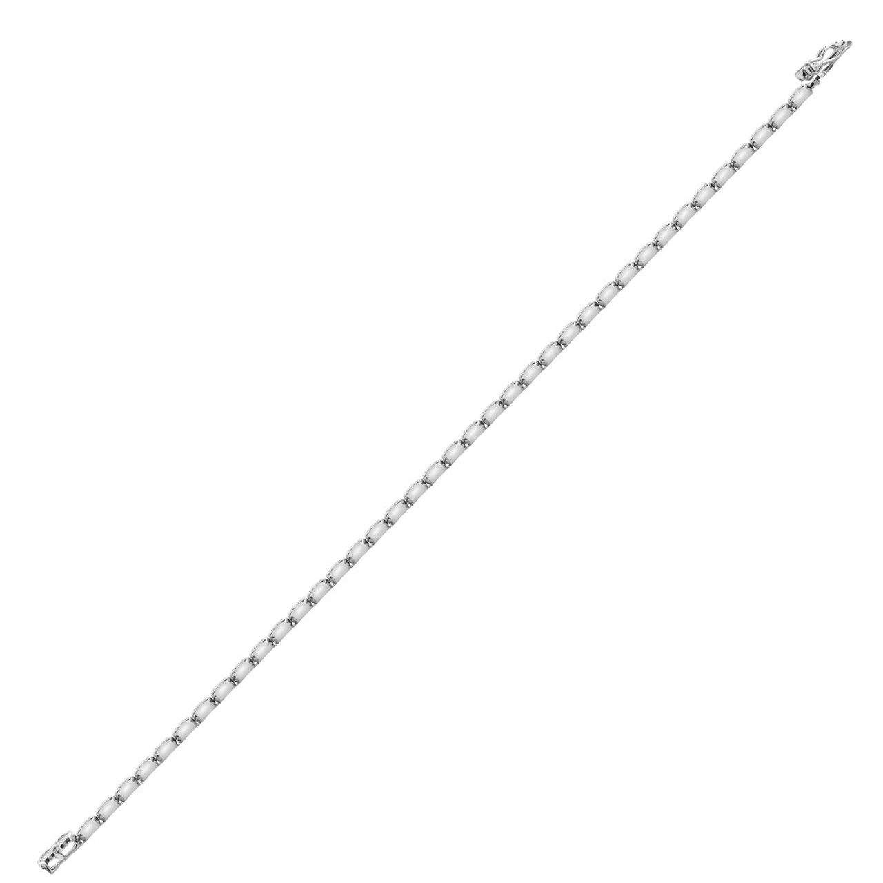 18ct White Gold 4ct Rub-over Diamond Line Bracelet P7021804400 2 18ct White Gold 4ct Rub-over Diamond Line Bracelet P7021804400 - Image 2