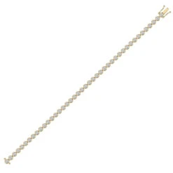 18ct Yellow Gold 1ct Rub-over Diamond Line Bracelet P7021805100