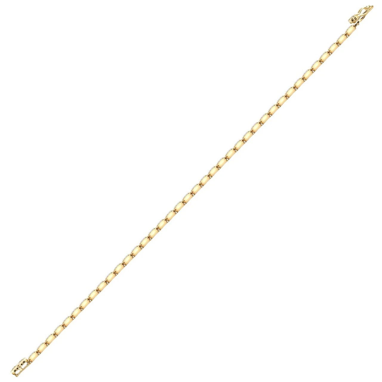 18ct Yellow Gold 4ct Rub-over Diamond Line Bracelet P7021805400 2 18ct Yellow Gold 4ct Rub-over Diamond Line Bracelet P7021805400 - Image 2
