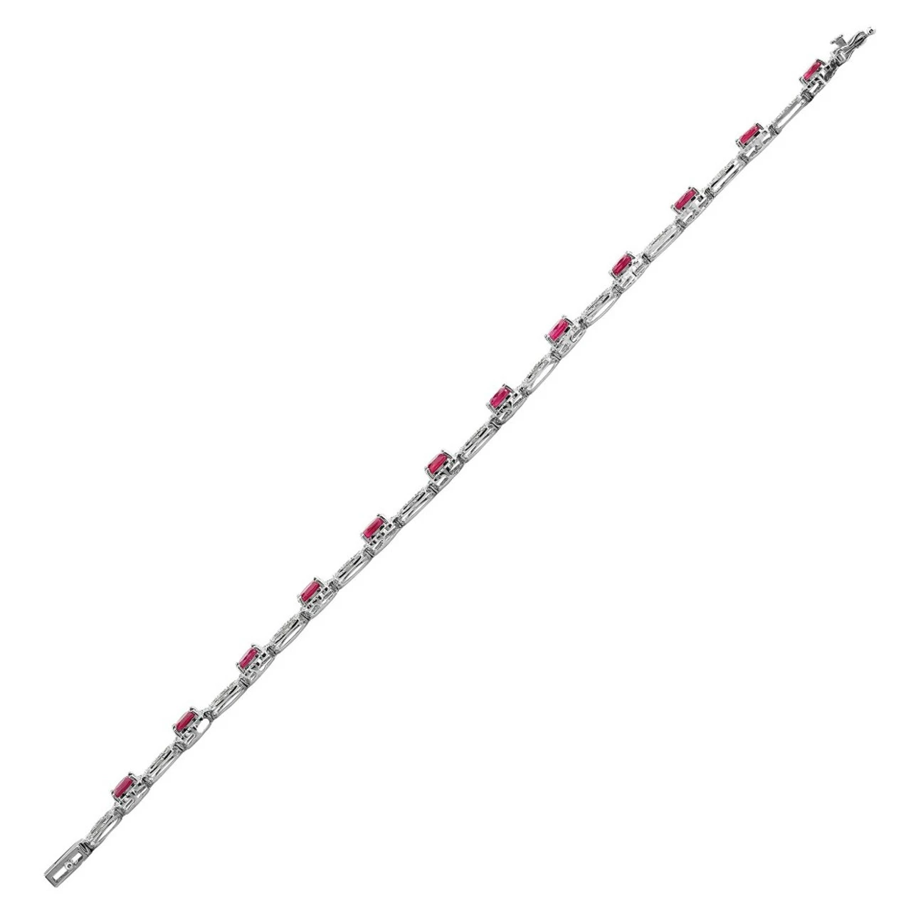 18ct White Gold Diamond Ruby 4.95ct Bracelet P7021828 2 18ct White Gold Diamond Ruby 4.95ct Bracelet P7021828 - Image 2
