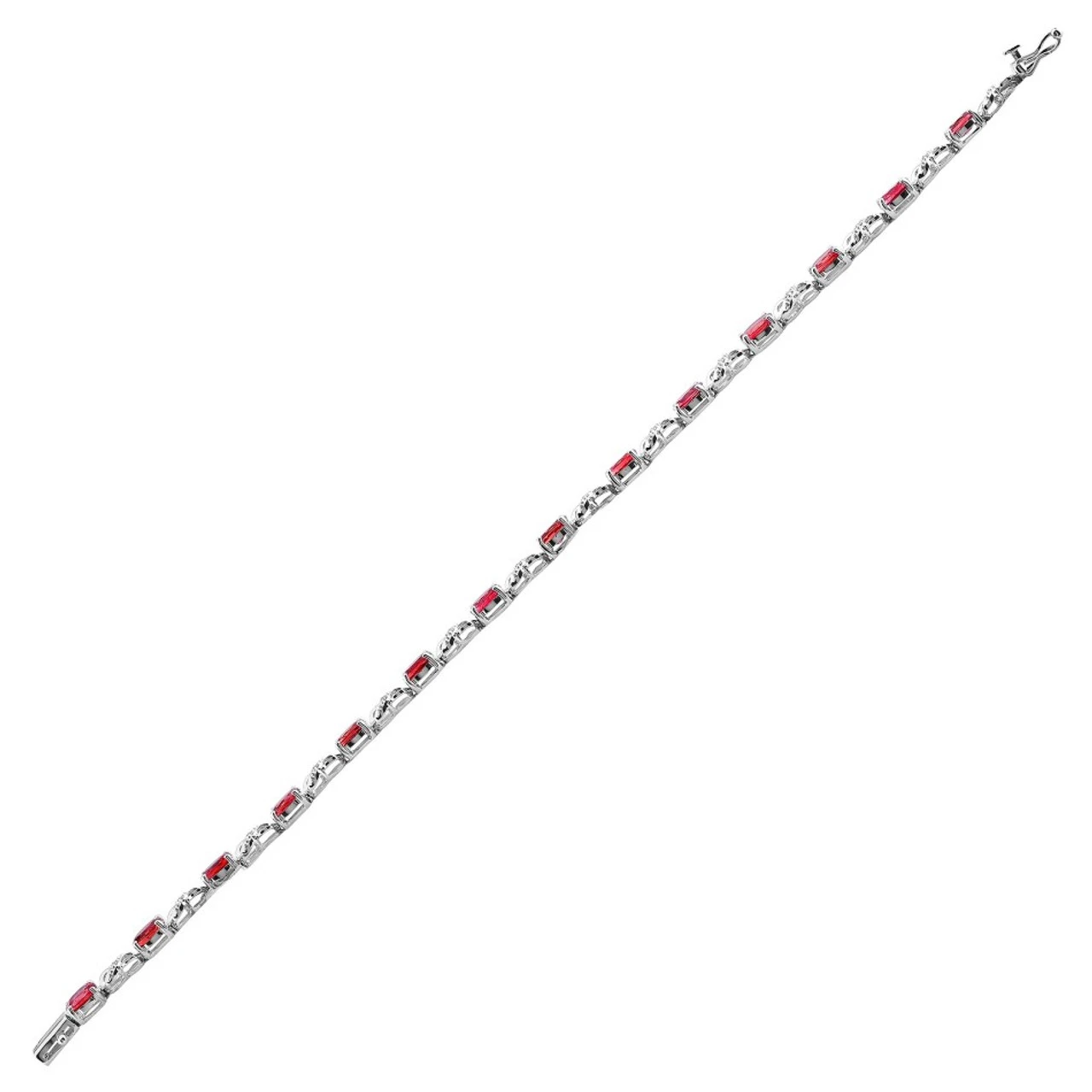 18ct White Gold Diamond Ruby 6.3ct Bracelet P7021833 2 18ct White Gold Diamond Ruby 6.3ct Bracelet P7021833 - Image 2