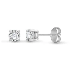 18ct White Gold 75pts Diamond Stud Earrings P702E18-005-075
