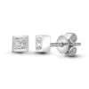 18ct White Gold 30pts Diamond Square Stud Earrings P702E18-025-030