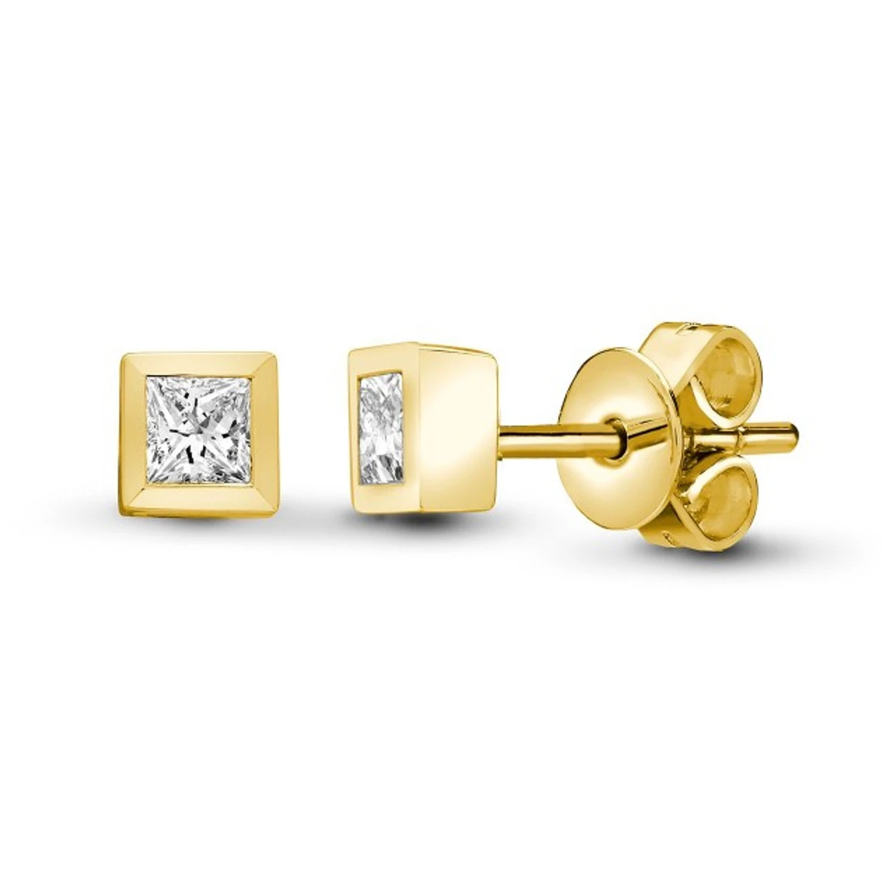 18ct Yellow Gold 40pts Diamond Square Stud Earrings P702E18-121-040 1 18ct Yellow Gold 40pts Diamond Square Stud Earrings P702E18-121-040