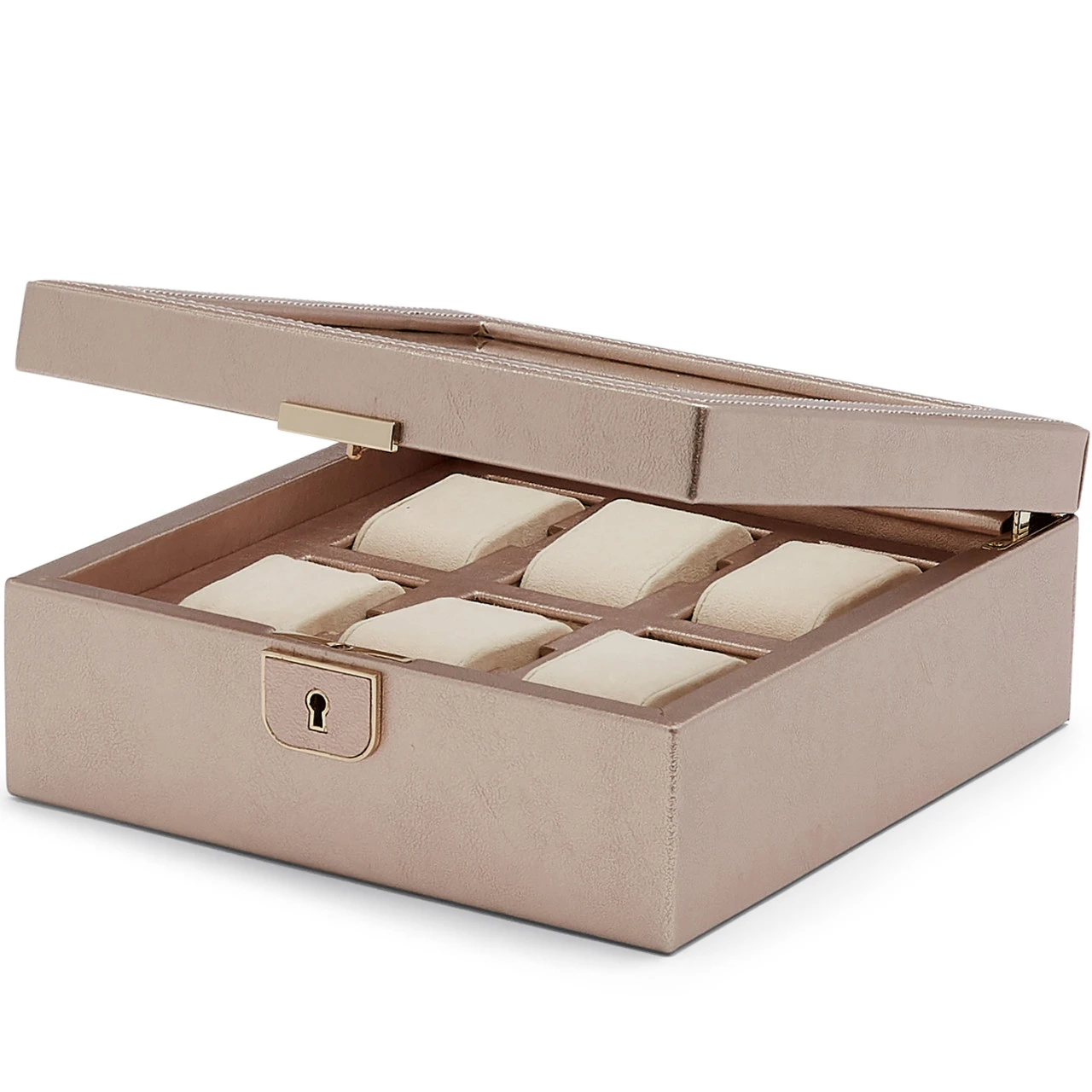 WOLF Palermo 6 Piece Rose Gold Watch Box 213816 4 WOLF Palermo 6 Piece Rose Gold Watch Box 213816 - Image 4