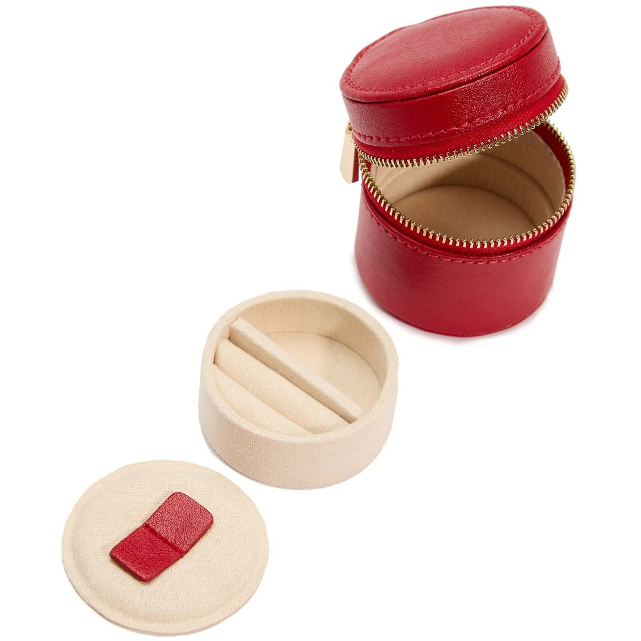 Wolf Palermo Double Watch Roll With Jewellery Case In Red 213972 10 Wolf Palermo Double Watch Roll With Jewellery Case In Red 213972 - Image 10