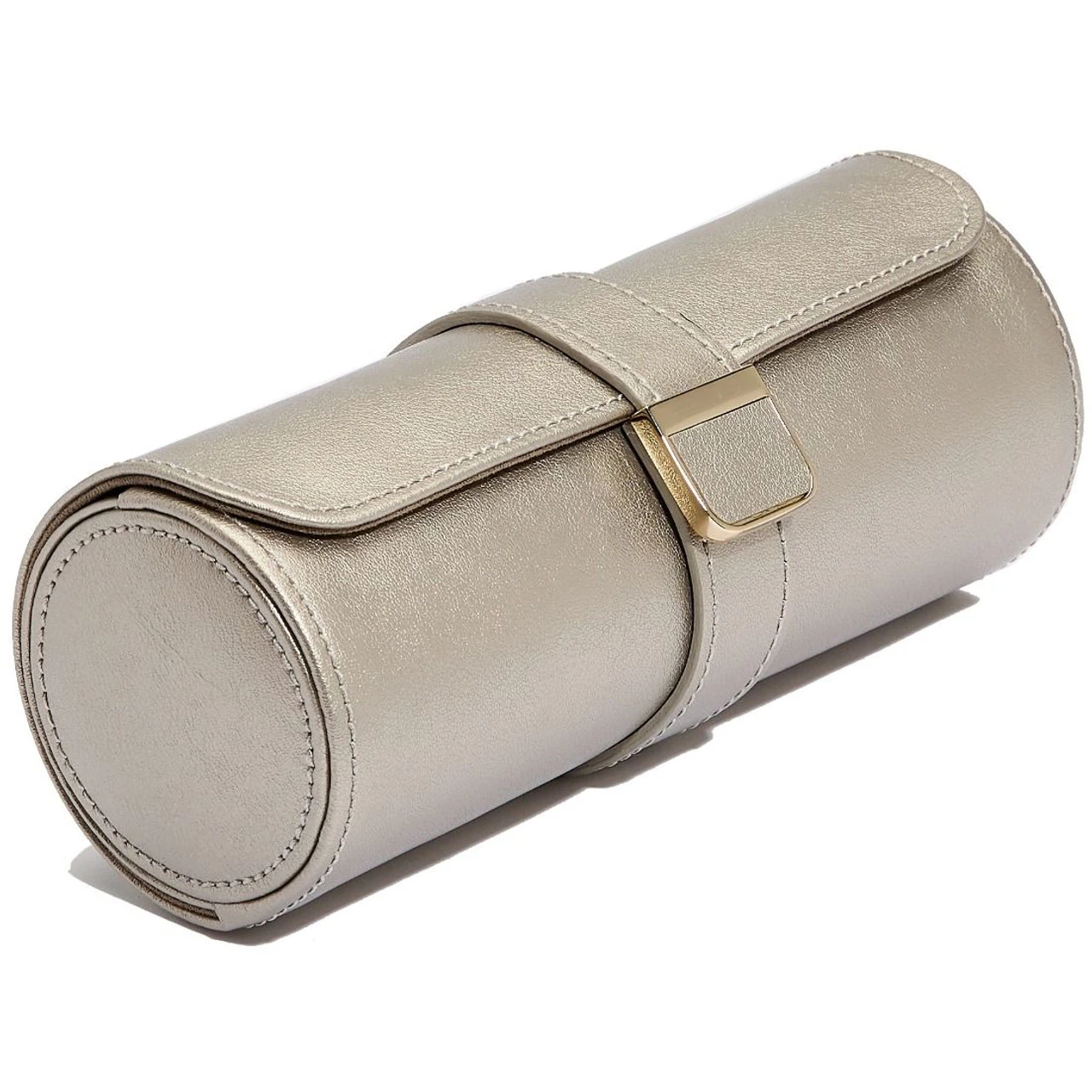 Wolf Palermo Double Watch Roll With Jewellery Case In Pewter 213978 4 Wolf Palermo Double Watch Roll With Jewellery Case In Pewter 213978 - Image 4