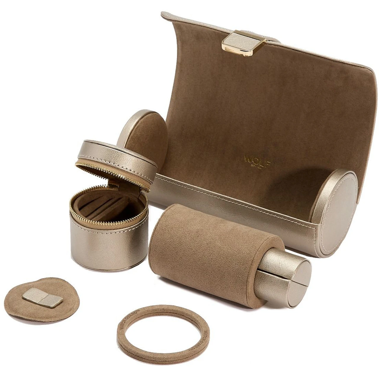 Wolf Palermo Double Watch Roll With Jewellery Case In Pewter 213978 5 Wolf Palermo Double Watch Roll With Jewellery Case In Pewter 213978 - Image 5