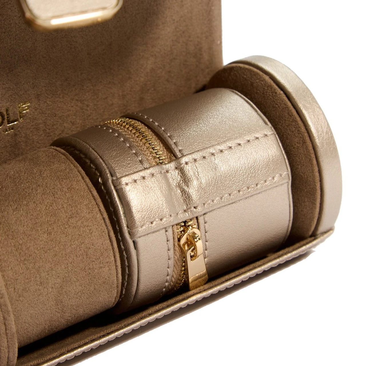 Wolf Palermo Double Watch Roll With Jewellery Case In Pewter 213978 7 Wolf Palermo Double Watch Roll With Jewellery Case In Pewter 213978 - Image 7