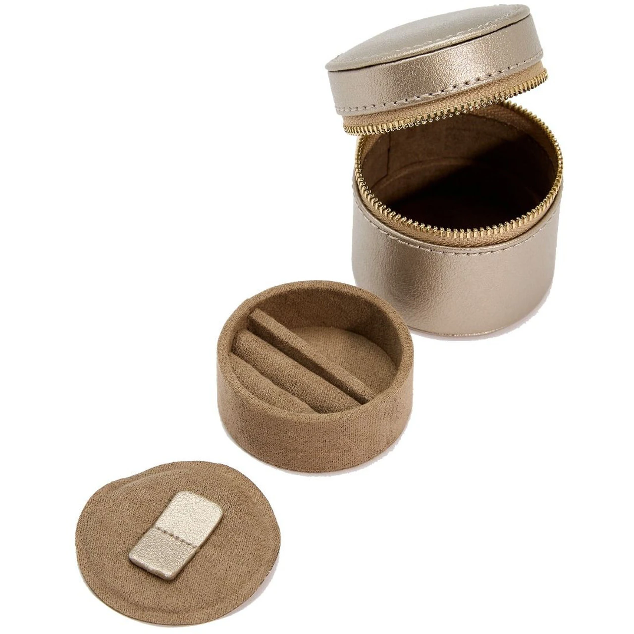 Wolf Palermo Double Watch Roll With Jewellery Case In Pewter 213978 10 Wolf Palermo Double Watch Roll With Jewellery Case In Pewter 213978 - Image 10