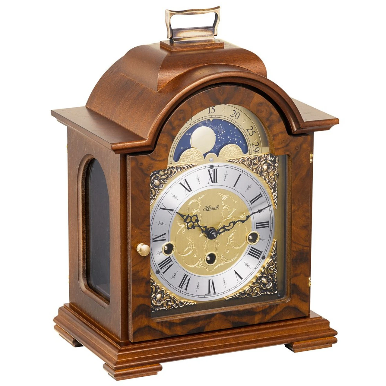 Hermle 8-Day Westminster Chime Movement Walnut Finish Table Clock 22864-030340 1 Hermle 8-Day Westminster Chime Movement Walnut Finish Table Clock 22864-030340