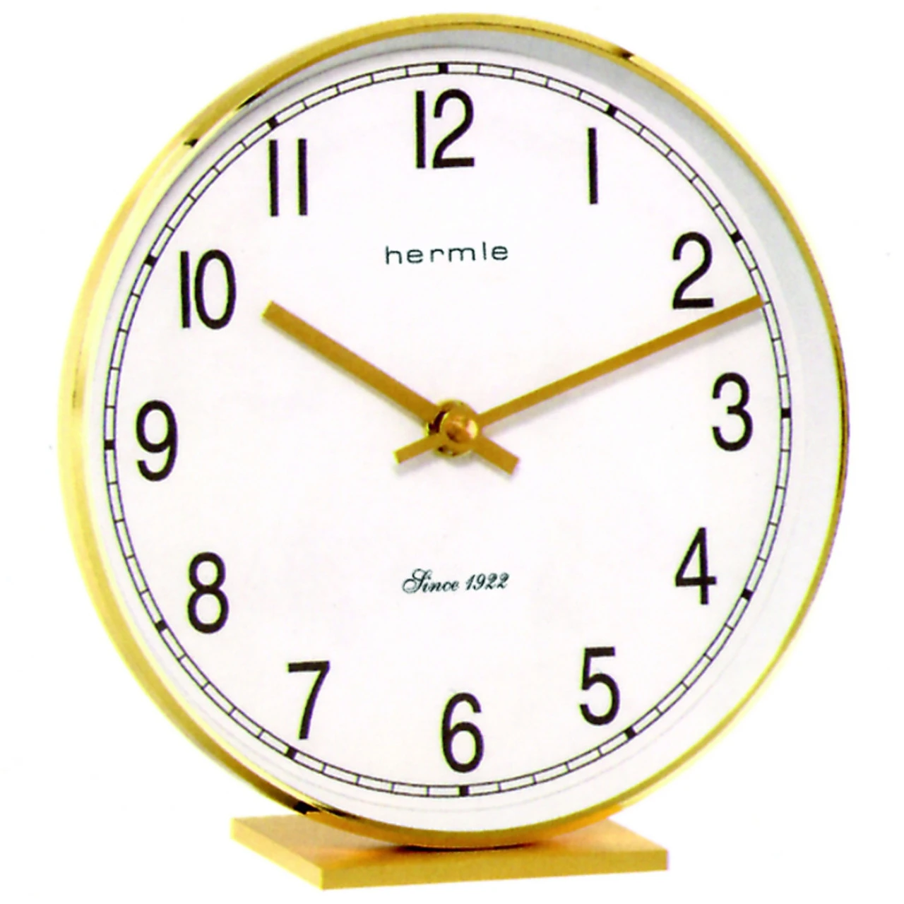 Hermle Quartz Crystal Glass Brass Table Clock 22986-002100 1 Hermle Quartz Crystal Glass Brass Table Clock 22986-002100