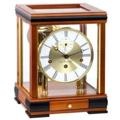 Hermle Westminster Cherrywood Cube Table Clock 22998-160352