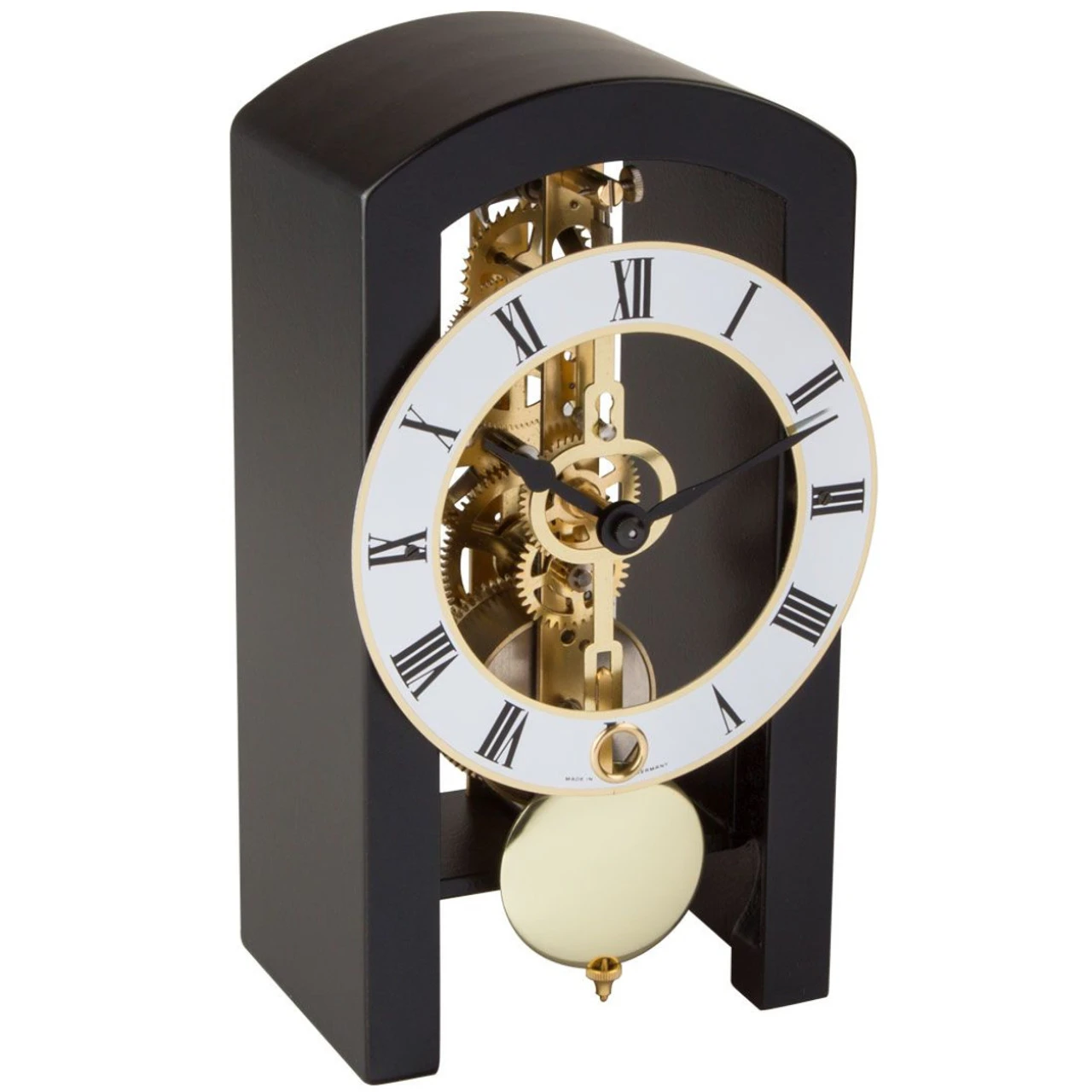 Hermle 14-Day Skeleton Movement Black Mantel Clock 23015-740721 1 Hermle 14-Day Skeleton Movement Black Mantel Clock 23015-740721