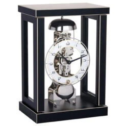 Hermle Mechanical 14-Day Power Reserve Black Mantel Clock 27-23056-740791