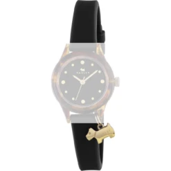 Radley Replacement Black Rubber Watch Strap 12mm For RY2324 With Free Pins