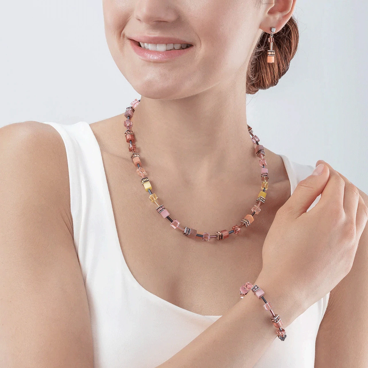 Coeur De Lion Yellow Lilac Swarovski Crystal Bracelet 2838/30-0847 2 Coeur De Lion Yellow Lilac Swarovski Crystal Bracelet 2838/30-0847 - Image 2