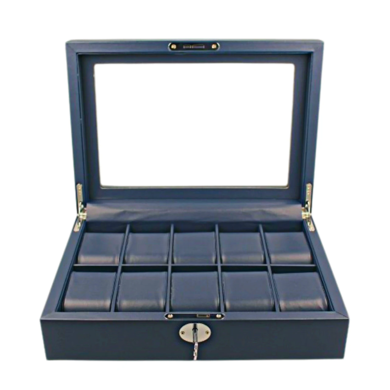 Orbit Navy Blue Leather Personalised Luxury Watch Box For 10 Watches OW202 1 Orbit Navy Blue Leather Personalised Luxury Watch Box For 10 Watches OW202