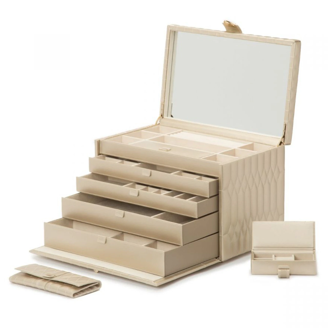 Wolf Caroline Extra Large Ivory Jewellery Case 329553 1 Wolf Caroline Extra Large Ivory Jewellery Case 329553