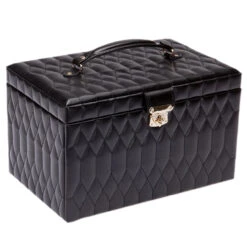 Wolf Caroline Extra Large Black Jewellery Case 329571 -Fashion Watch Shop 329571 2 62722.1685084157