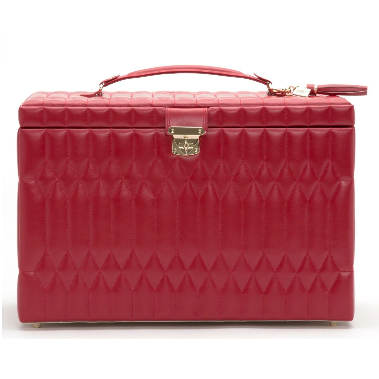 Wolf Caroline Extra Large Red Jewellery Case 329572 2 Wolf Caroline Extra Large Red Jewellery Case 329572 - Image 2