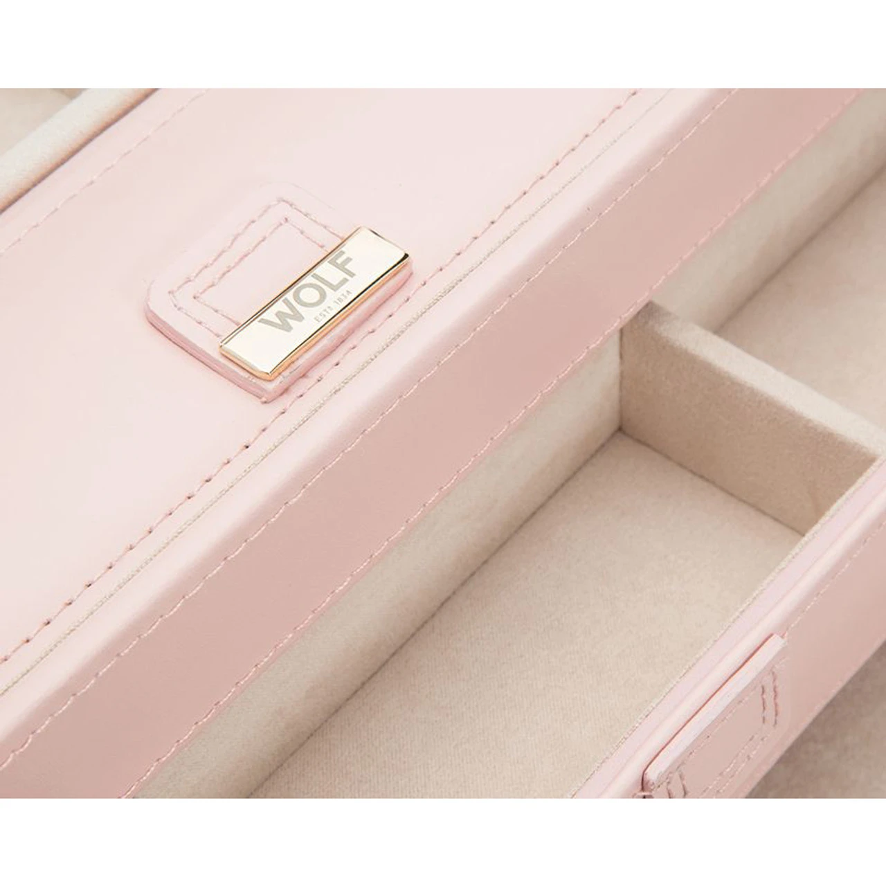 Wolf Caroline Large Rose Quartz Jewellery Case 329615 2 Wolf Caroline Large Rose Quartz Jewellery Case 329615 - Image 2
