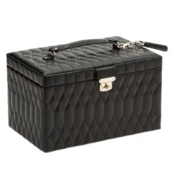 Wolf Caroline Large Black Jewellery Case 329671 6 Wolf Caroline Large Black Jewellery Case 329671 -Fashion Watch Shop 329671 2 14734.1685083941