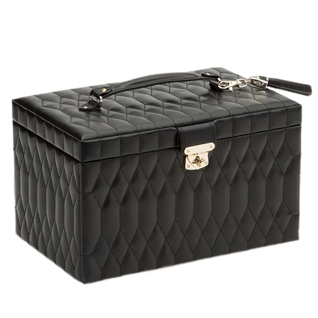 Wolf Caroline Large Black Jewellery Case 329671 3 Wolf Caroline Large Black Jewellery Case 329671 - Image 3