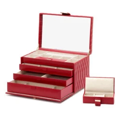 Wolf Caroline Large Red Jewellery Case 329672