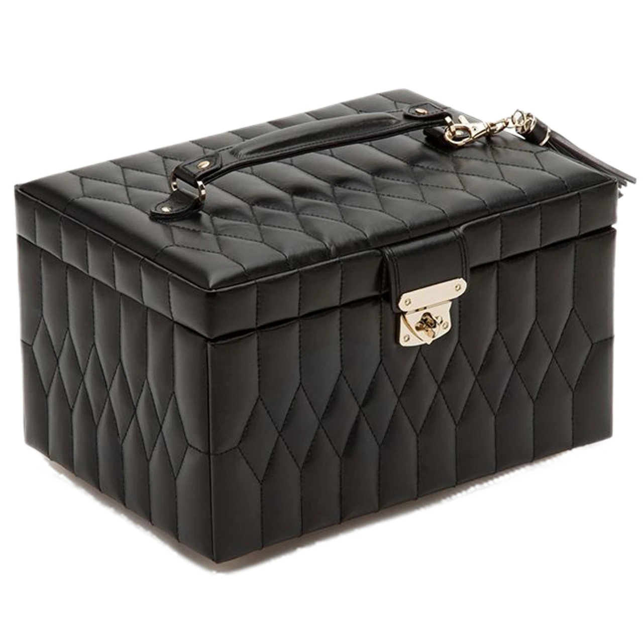 Wolf Caroline Medium Black Jewellery Case 329771 3 Wolf Caroline Medium Black Jewellery Case 329771 - Image 3