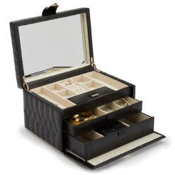 Wolf Caroline Medium Black Jewellery Case 329771 9 Wolf Caroline Medium Black Jewellery Case 329771 -Fashion Watch Shop 329771 5 43403.1685083715