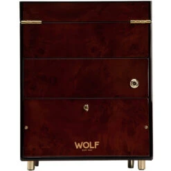 WOLF Savoy Burlwood Single Watch Winder With Storage 454510 7 WOLF Savoy Burlwood Single Watch Winder With Storage 454510 -Fashion Watch Shop 454510 1 71832.1618385123