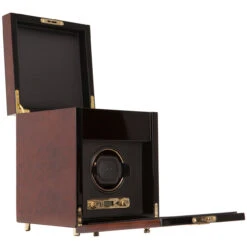 WOLF Savoy Burlwood Single Watch Winder With Storage 454510 6 WOLF Savoy Burlwood Single Watch Winder With Storage 454510 -Fashion Watch Shop 454510 2 45230.1618610090