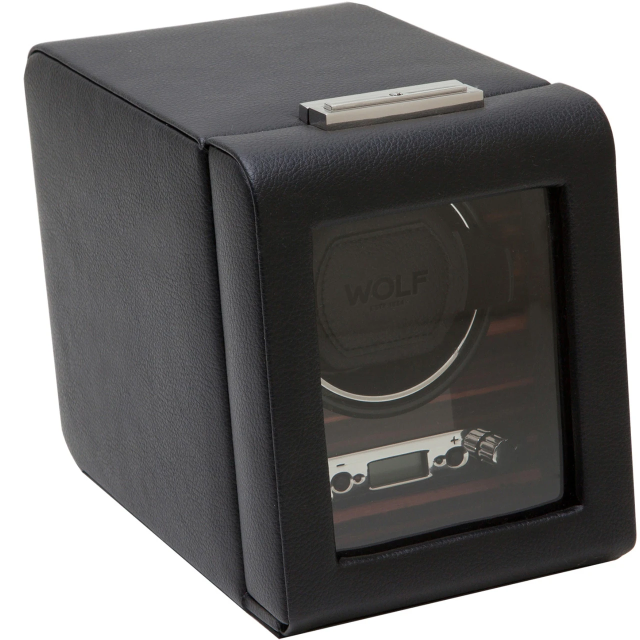 WOLF Roadstar Single Black With Aged Wood Watch Winder 457056 1 WOLF Roadstar Single Black With Aged Wood Watch Winder 457056