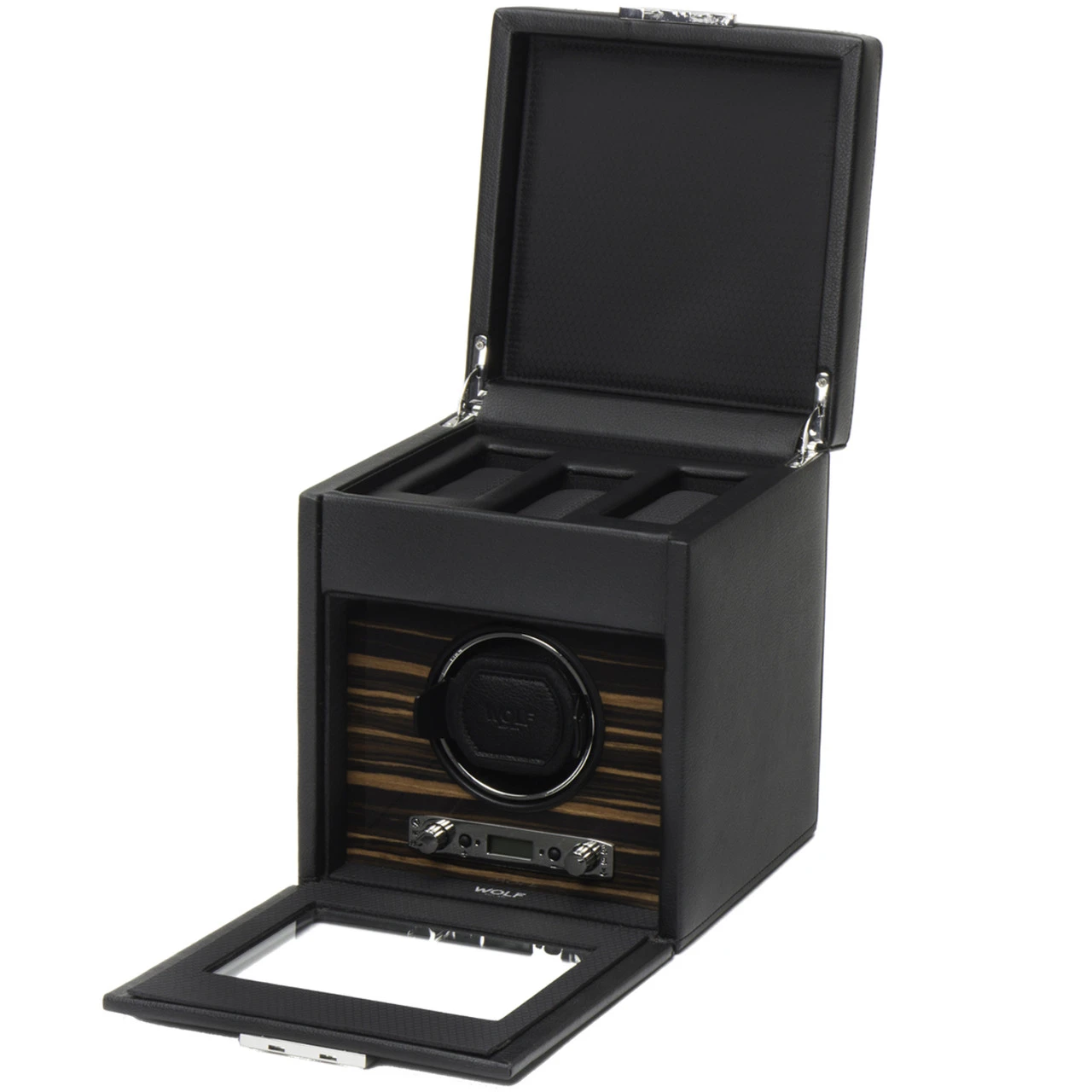 WOLF Roadstar Single Watch Winder With Storage 457156 2 WOLF Roadstar Single Watch Winder With Storage 457156 - Image 2