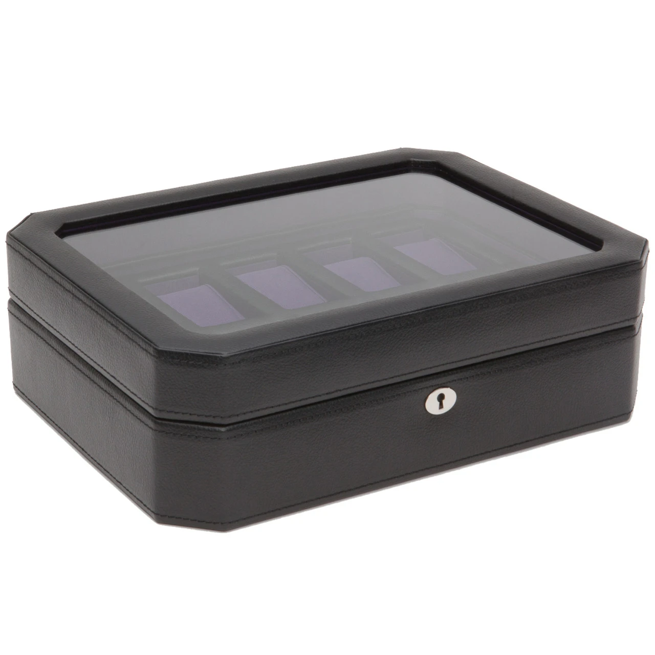 WOLF Windsor 10 Piece Black And Purple Watch Box 458403 2 WOLF Windsor 10 Piece Black And Purple Watch Box 458403 - Image 2
