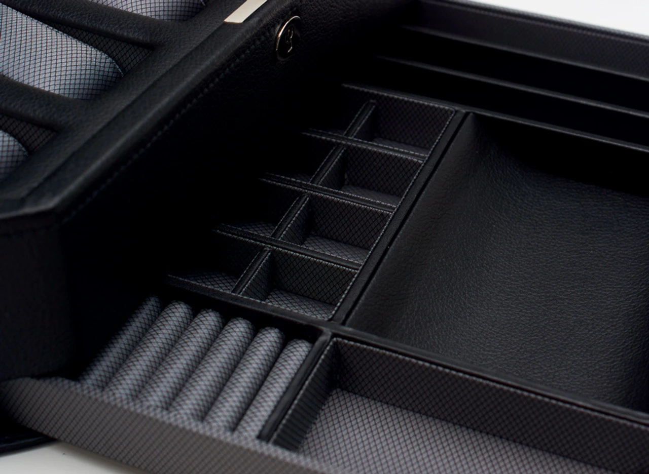 WOLF Windsor Black Watch Storage Box With Drawer For 10 Watches 4586029 5 WOLF Windsor Black Watch Storage Box With Drawer For 10 Watches 4586029 - Image 5