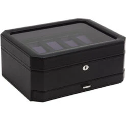 Wolf Windsor Black/Purple Watch Storage Box With Drawer For 10 Watches 458603 4 Wolf Windsor Black/Purple Watch Storage Box With Drawer For 10 Watches 458603 -Fashion Watch Shop 458603 30451.1624010916 2