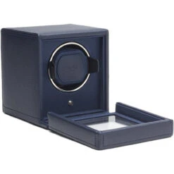 WOLF Cub Single Watch Winder With Glass Cover Navy Pebble Finish 461117 6 WOLF Cub Single Watch Winder With Glass Cover Navy Pebble Finish 461117 -Fashion Watch Shop 461117 4 37832.1673010374