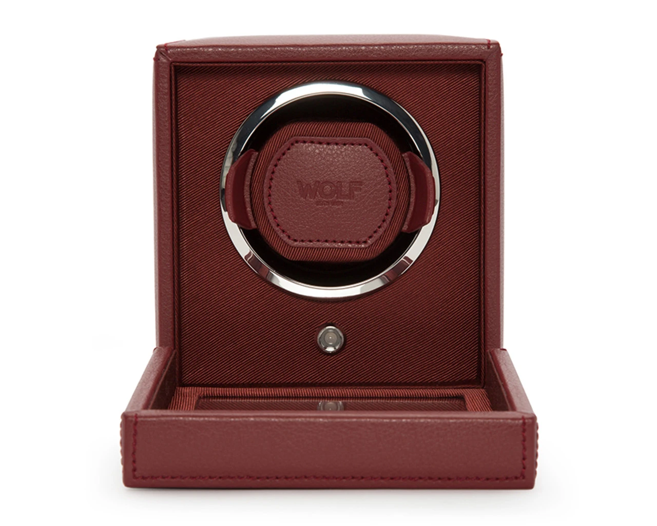 Wolf Cub Single Watch Winder With Glass Cover Bordeaux 461126 1 Wolf Cub Single Watch Winder With Glass Cover Bordeaux 461126