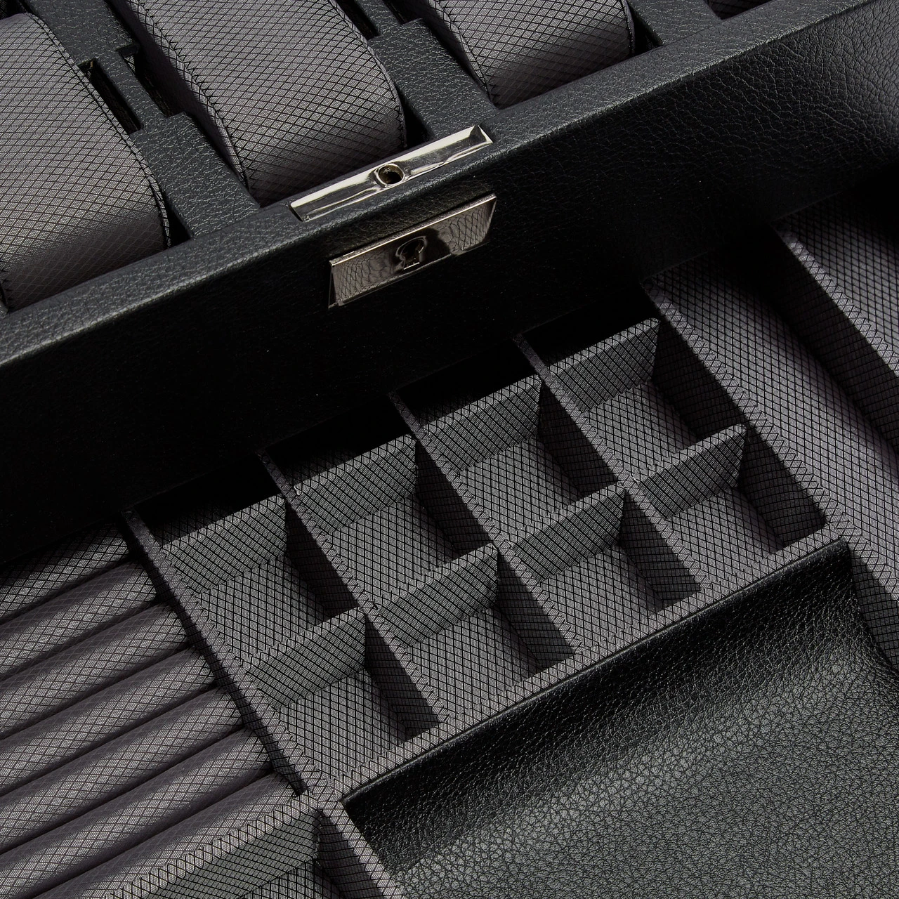 WOLF Viceroy 10 Piece Black Watch Box With Storage 466202 8 WOLF Viceroy 10 Piece Black Watch Box With Storage 466202 - Image 8