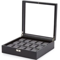 WOLF Viceroy 15 Piece Black Watch Box 466302