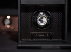 WOLF Axis Collection Powder Coat Single Watch Winder With Storage 469203 -Fashion Watch Shop 469203 AXIS single winder powder 60092.1615458134